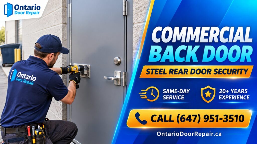 Commercial back door repair in Toronto