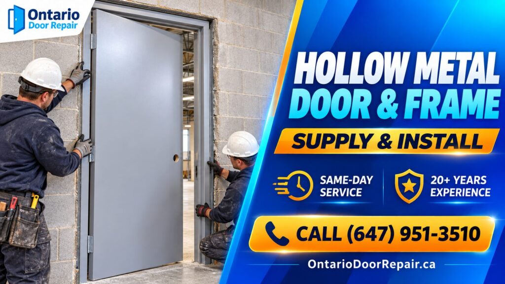 Hollow metal door and frame replacement, Toronto