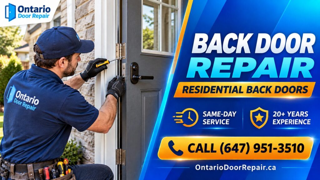 Back door repair and replacement in Toronto