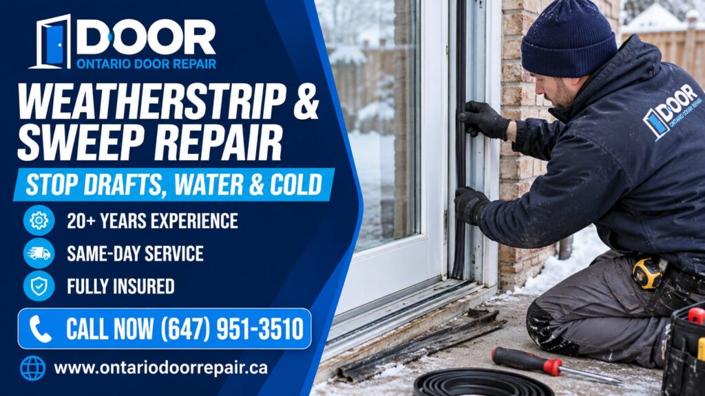 Storm door weatherstrip and sweep repair - stop drafts, water and cold