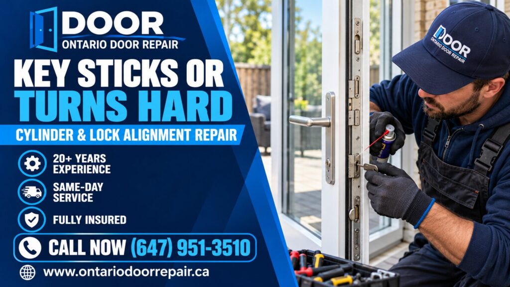 Key sticks or turns hard - cylinder and lock alignment repair