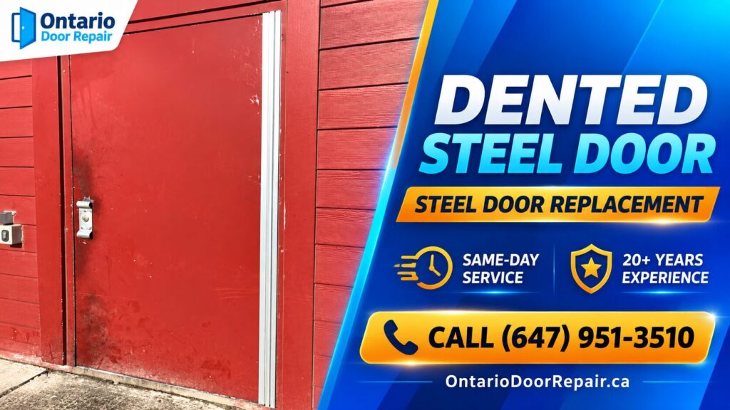 Dented Steel Door Dented steel door - steel door slab replacement in Toronto