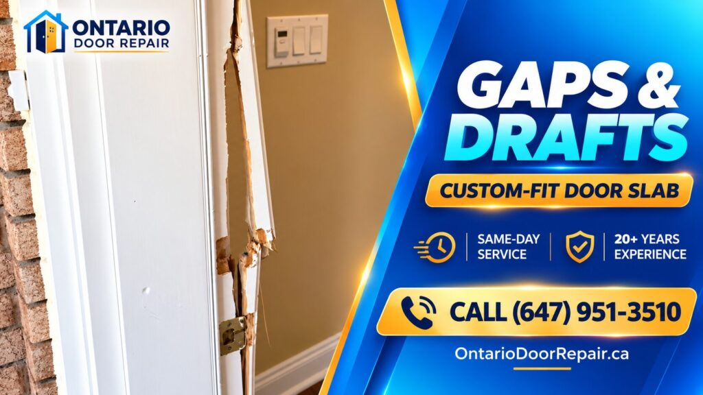 Gaps & Drafts Door gaps and drafts - custom-fit door slab replacement