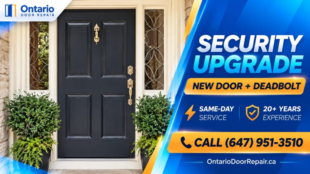 Door security upgrade after a break-in
