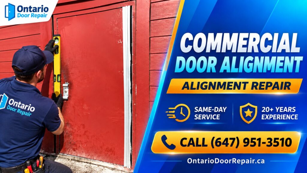 Commercial door alignment repair in Toronto