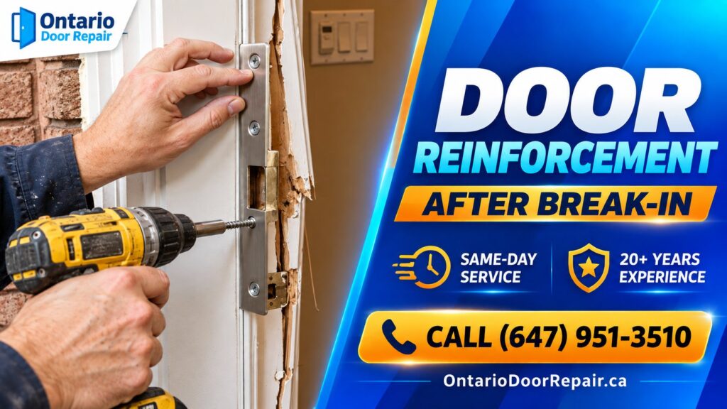 Door reinforcement after a break-in in Toronto