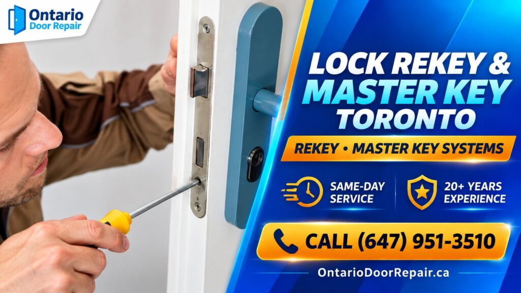 Lock rekey and master key systems in Toronto - Ontario Door Repair