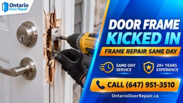 Door frame kicked in - same-day door frame repair in Toronto