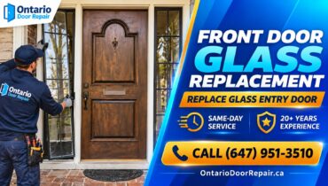 Front door glass replacement in Toronto - replace glass entry door